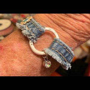 Hand Made Blue Jean Bracelet